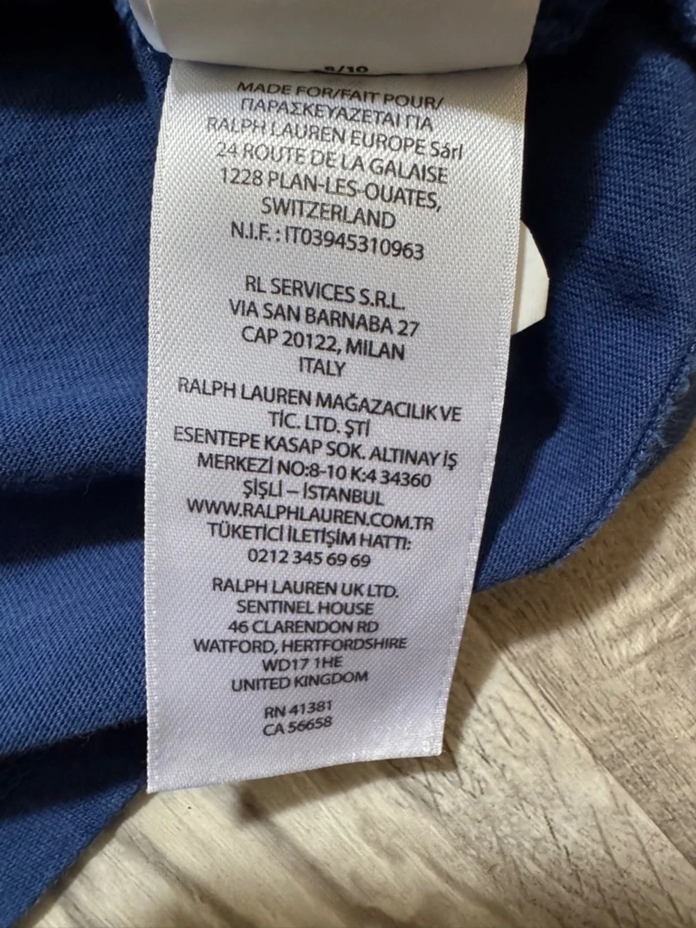 Ralph Lauren Polo Bear T-Shirt Size 24M Colorblock Blue Green Yellow Toddler Boy